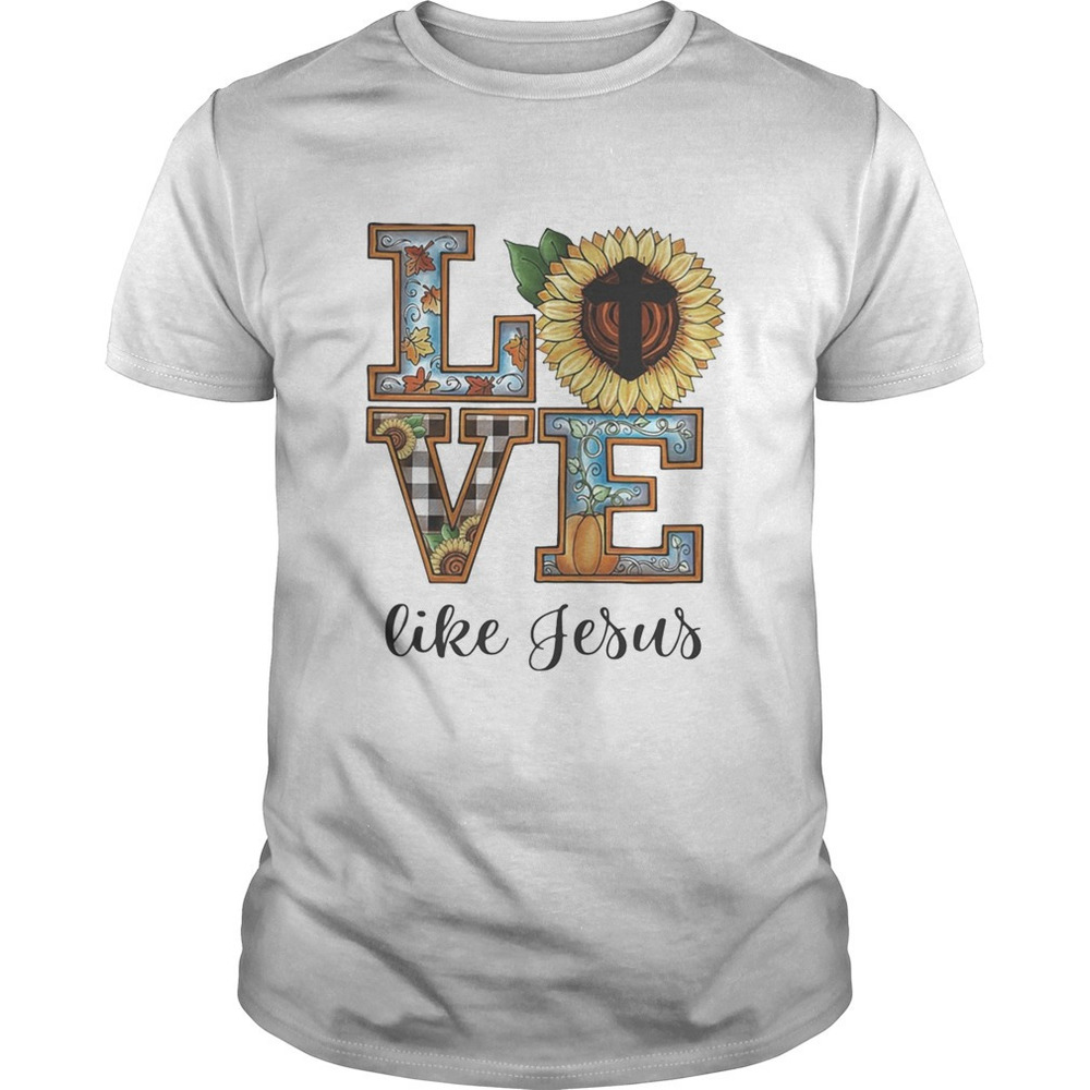 Love Like Jesus Sunflower Pumpkin Shirt